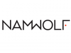 A black and white picture of the namwol logo.